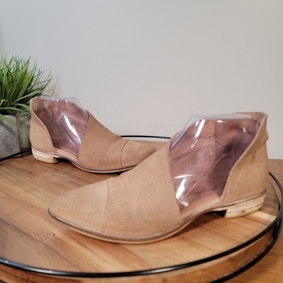 Free People Royale Suede D'orsay Pointed Toe Booties Flats Size 36.5 - Picture 5 of 17